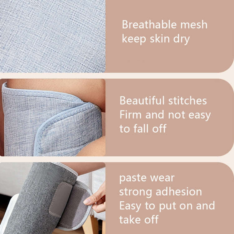 Home Constant Temperature Wireless Leg Massage, Style: Gray Single Hot Compress+Air Pressure+Vibr...