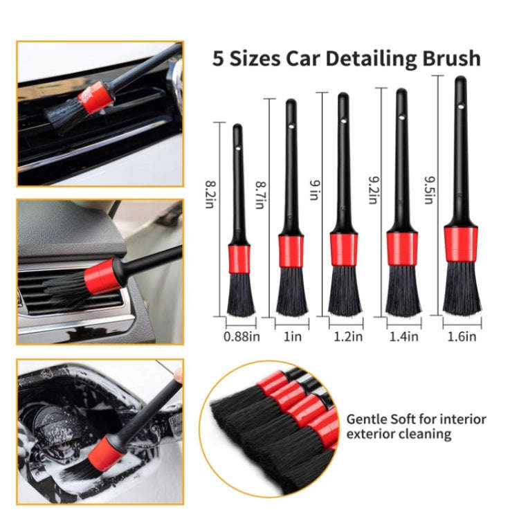 16 PCS / Set Car Washing Tool Brush Drill Cleaning Brush Tire Cleaning Floor Brush(Blue)