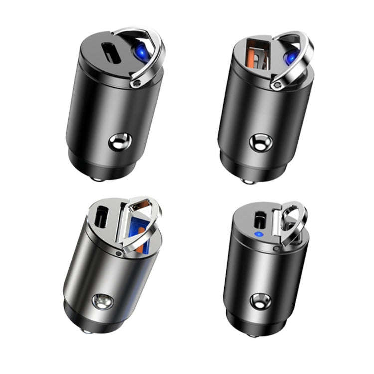 Car Fast Charge One Drag Two Cigarette Conversion Plugs, Model: PD+PD(Black)