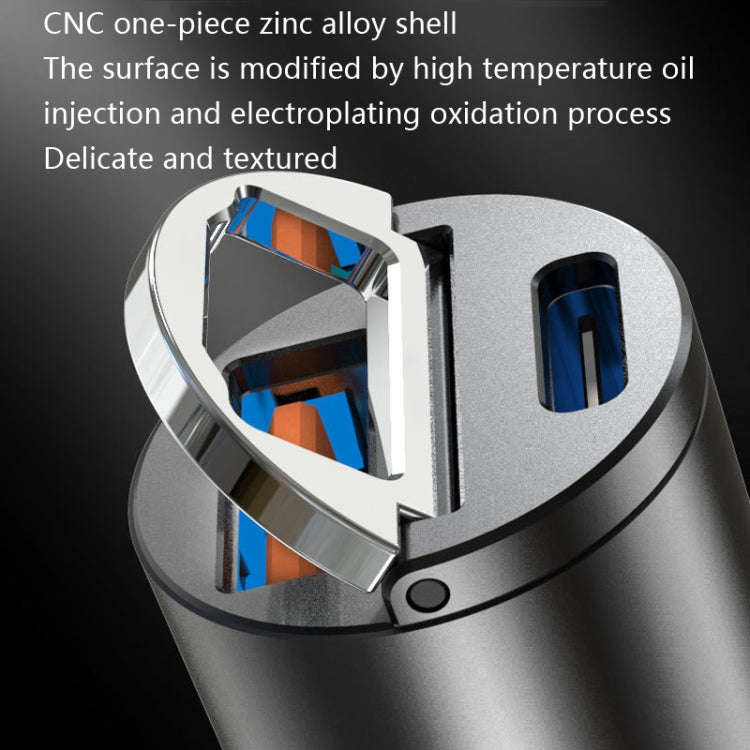 Car Fast Charge One Drag Two Cigarette Conversion Plugs, Model: PD+PD(Black)