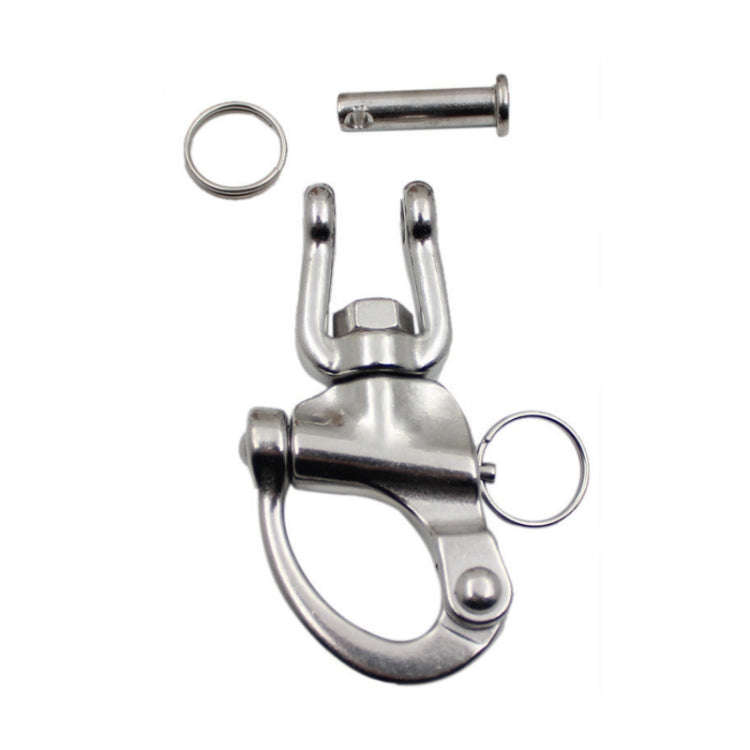 Yachting Sailing Stainless Steel Coil Type Rotary Spring Shackle, Specification: 70mm