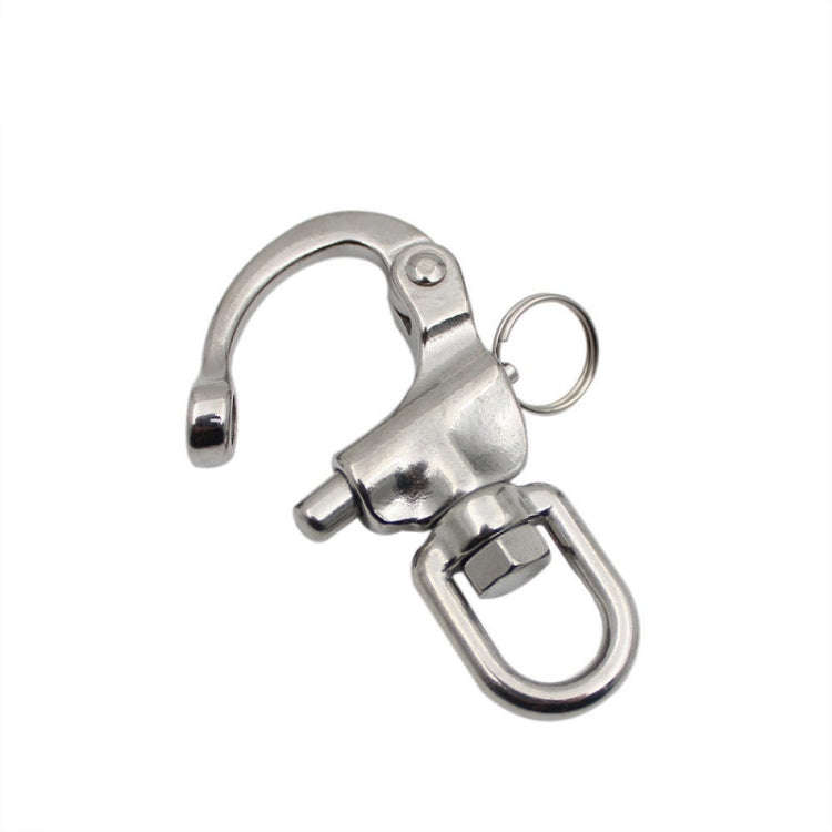 Yachting Sailing Stainless Steel Coil Type Rotary Spring Shackle, Specification: 70mm