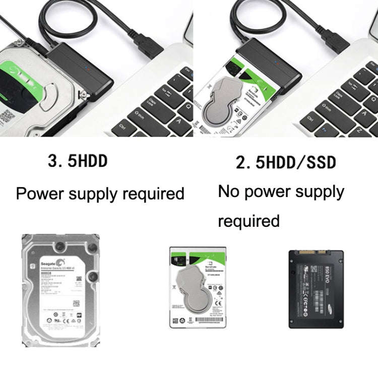 T04 USB3.0 To SATA Easy Drive Cable For 2.5/3.5 Inch Hard Drive Adapter Cable