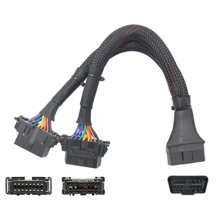 2 In 1 16PIN Car OBD Elbow Extension Cable Converted Cable