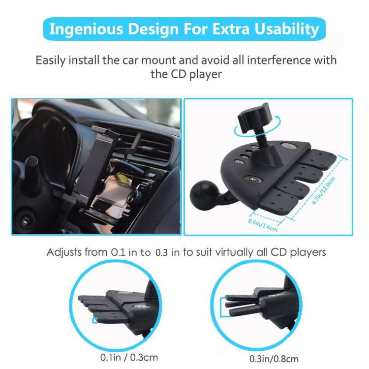 Automobiles CD Port Mobile Phone Tablet Universal Bracket, Specification: Used Within 15 inch