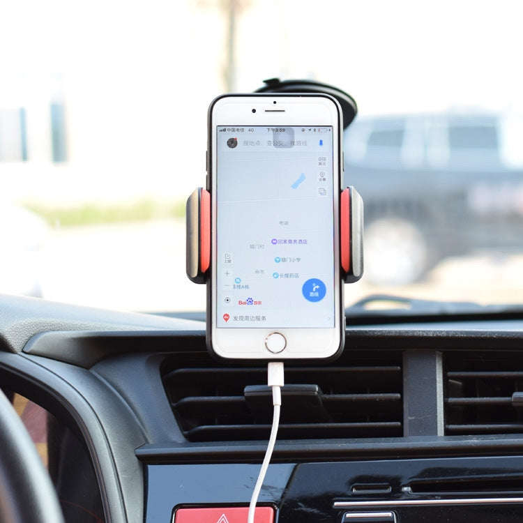 Suction Cup Long Soft Hose Windshield Car Mobile Phone Clip Bracket(Black Box Packaging)