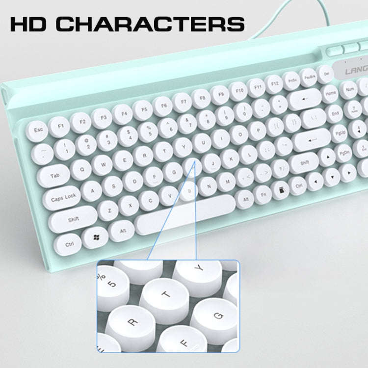LANGTU L3 102 Keys Anti-Spill Silent Office Wired Mechanical Keyboard, Cable Length: 1.5m(White G...