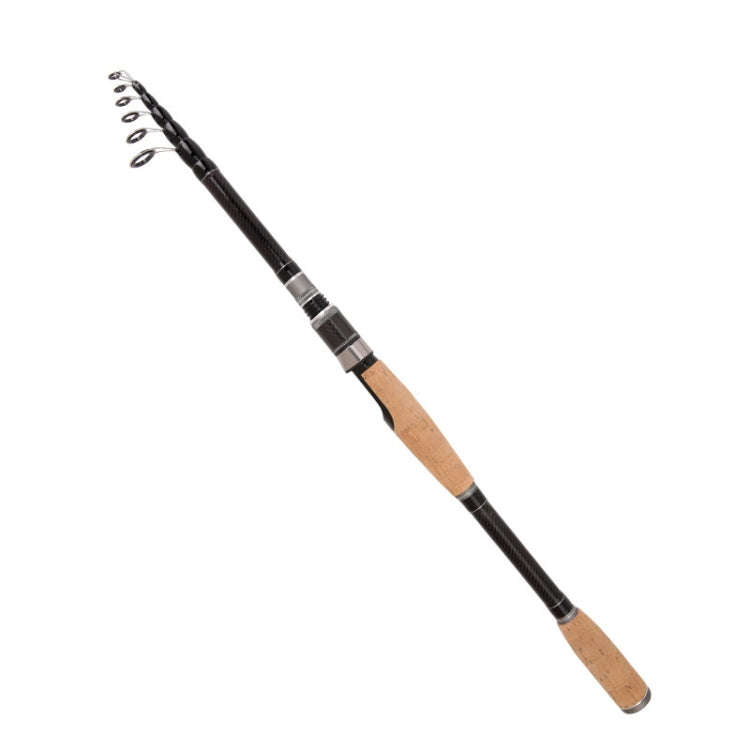 Telescopic Carbon Lure Rod Short Section Fishing Casting Rod, Length: 1.8m(Straight Handle)