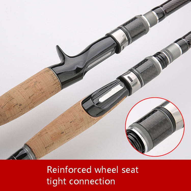 Telescopic Carbon Lure Rod Short Section Fishing Casting Rod, Length: 2.4m(Curved Handle)