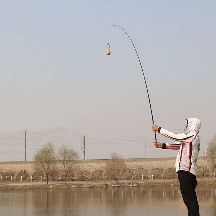 Telescopic Carbon Lure Rod Short Section Fishing Casting Rod, Length: 2.4m(Curved Handle)