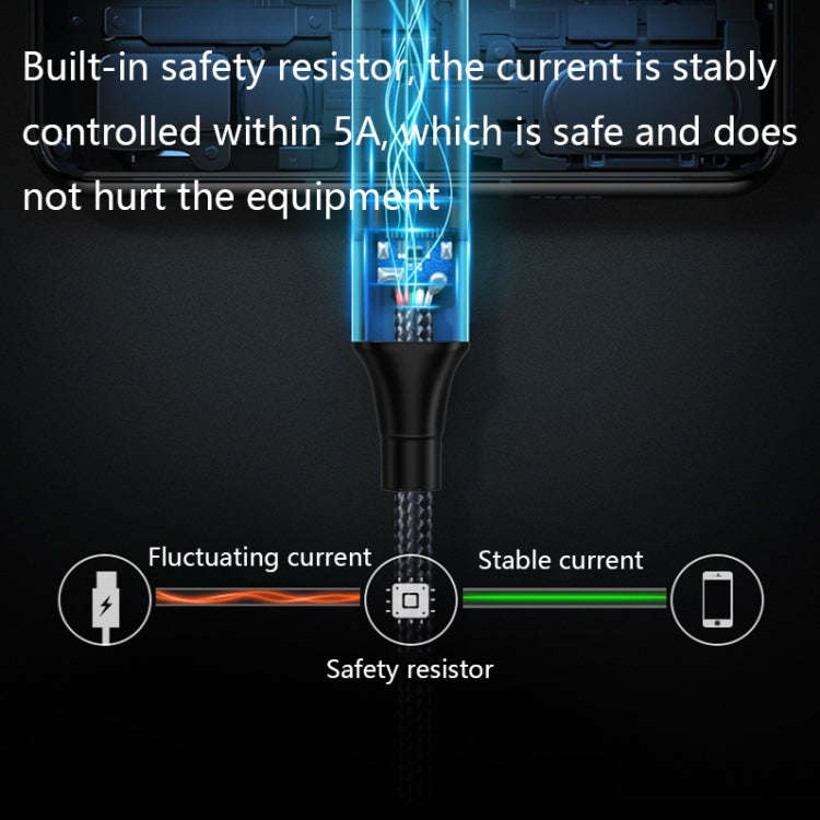PD 100W Type-C to Type-C Fast Charging Nylon Braided Cable, Model: 0.3 m