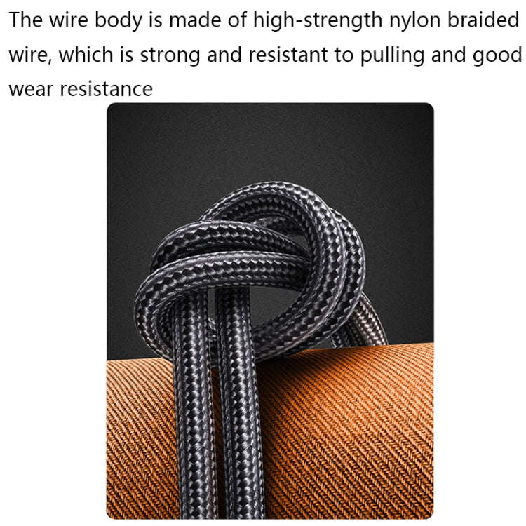 PD 100W Type-C to Type-C Fast Charging Nylon Braided Cable, Model: 0.3 m