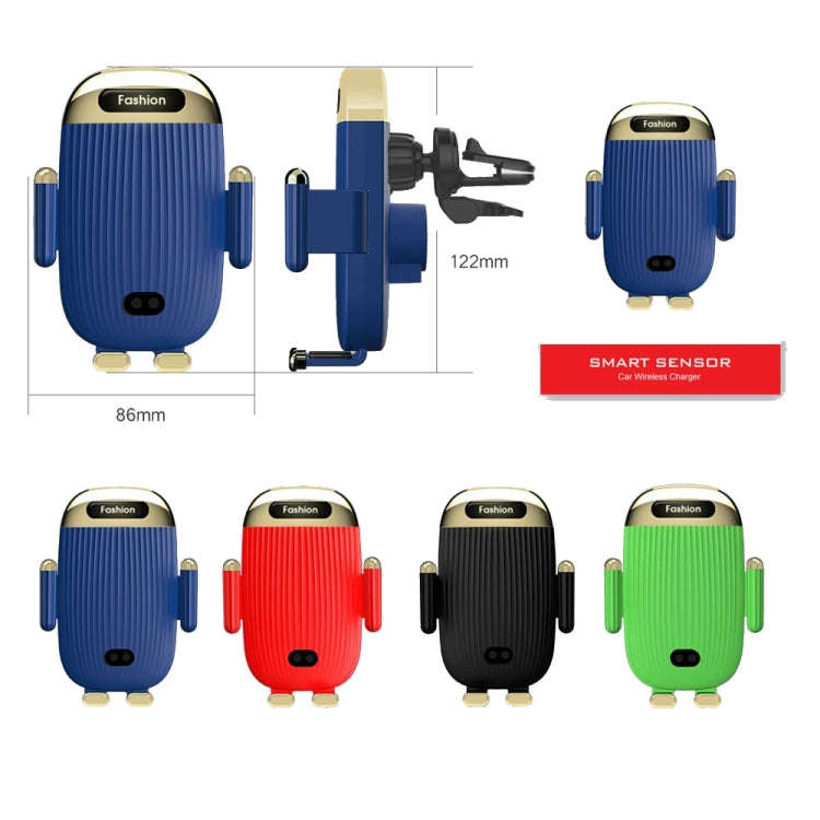 S18 15W Car Wireless Charger Phone Holder, Color: Blue