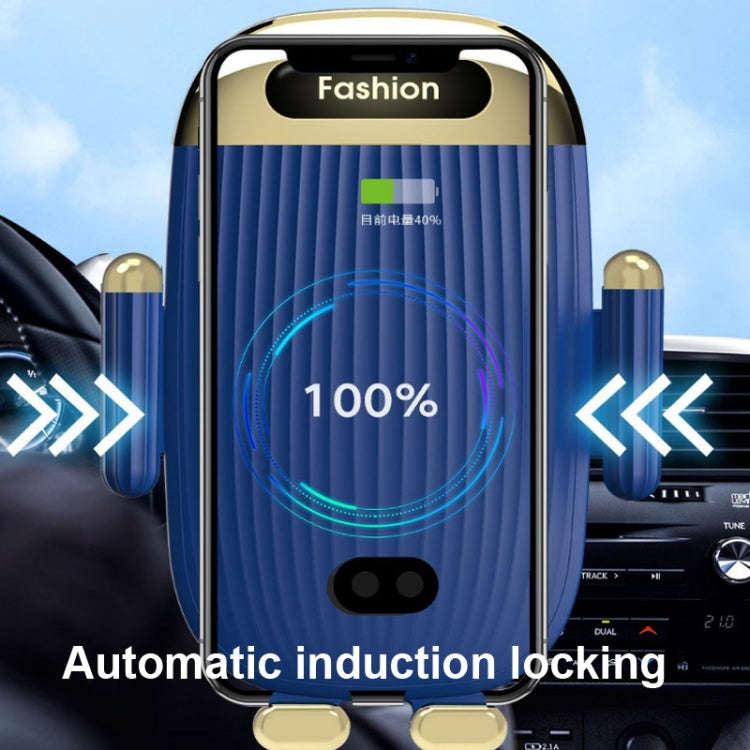 S18 15W Car Wireless Charger Phone Holder, Color: Blue