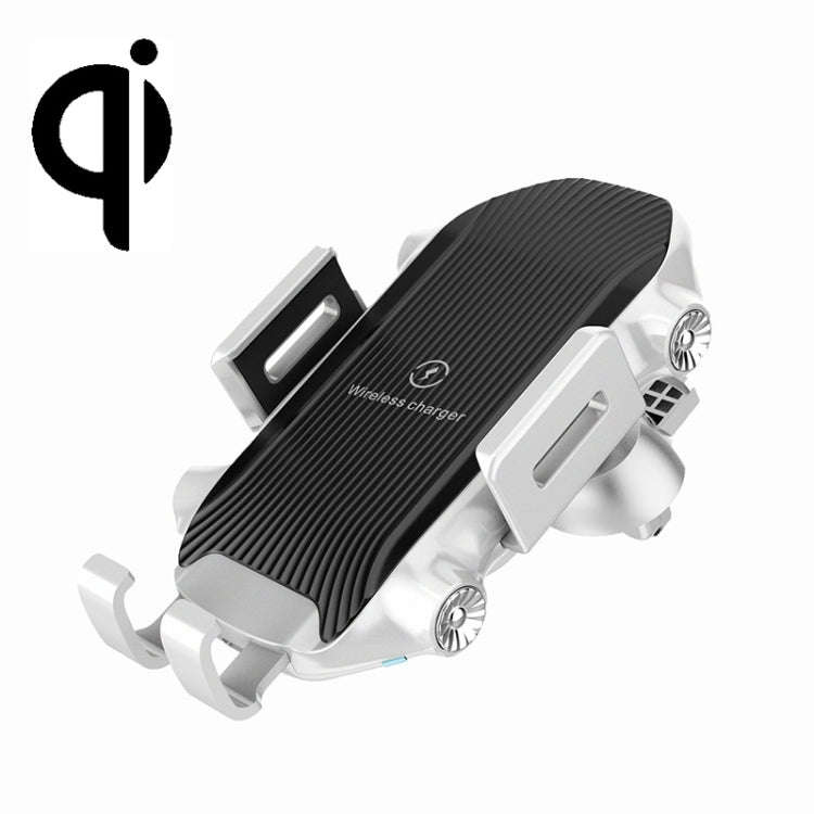 X343 15W Car Wireless Charger Smart Induction Suction Cup Phone Holder(White)