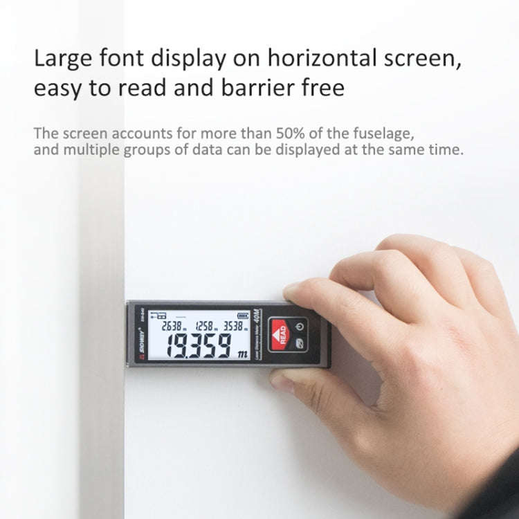 SNDWAY SW-BT50 Laser Rangefinder Infrared Measuring Ruler, Style: 50m Bluetooth Version