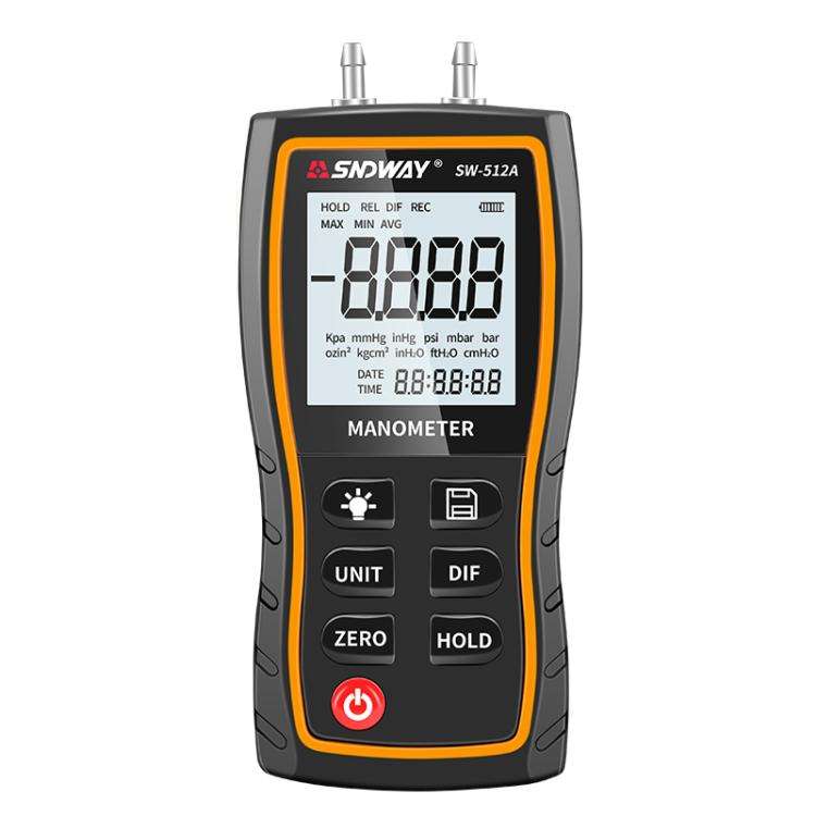 SNDWAY SW-512A Digital Handheld Differential Pressure Gauge Negative Pressure Tester
