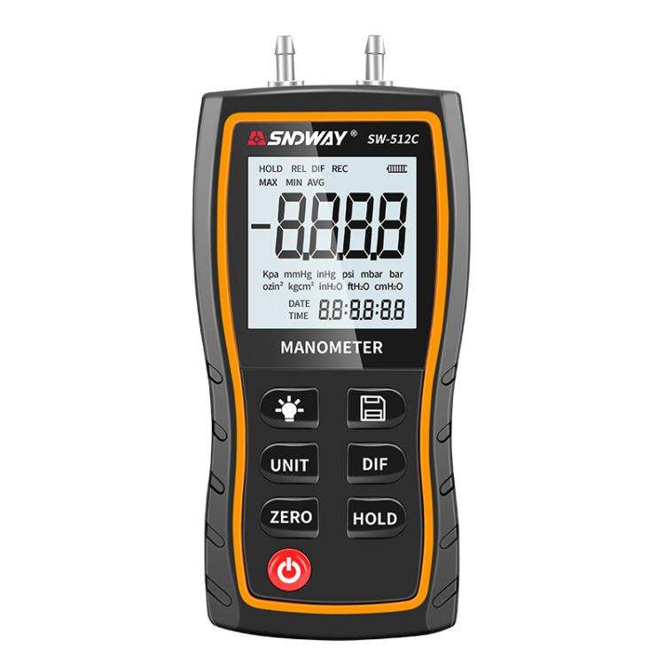 SNDWAY SW-512C Digital Handheld Differential Pressure Gauge Negative Pressure Tester