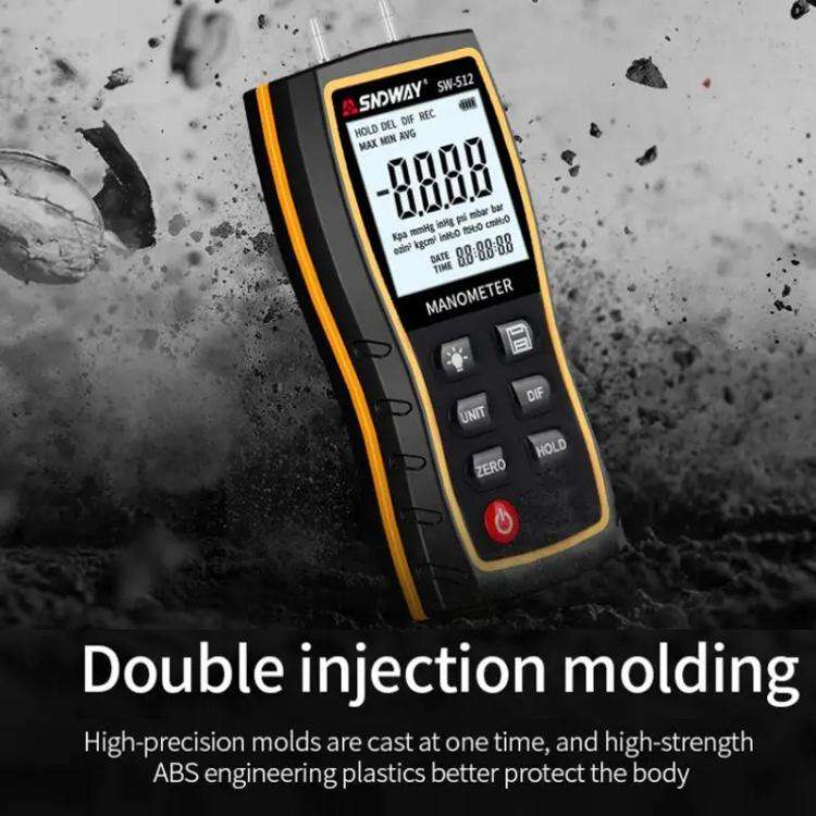 SNDWAY SW-512C Digital Handheld Differential Pressure Gauge Negative Pressure Tester