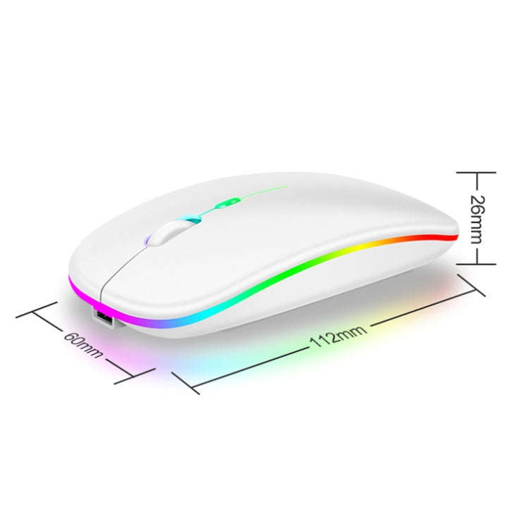 K-Snake BM110 RGB Lighting Effect Wireless Bluetooth Mouse(Silver)
