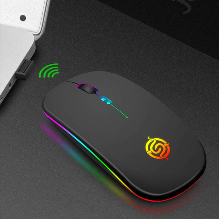 K-Snake BM110 RGB Lighting Effect Wireless Bluetooth Mouse(Silver)
