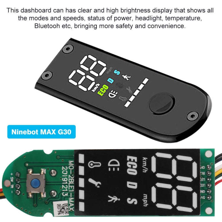 Electric Scooter Digital Display Instrument For Ninebot MAX G30(Controller+Instrument+Cover)
