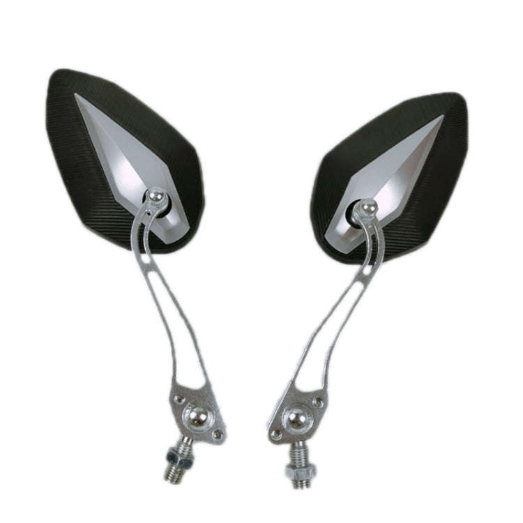 Aluminum Alloy Motorcycle Large-view Rearview Mirror Modification(Silver)