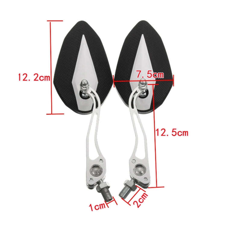 Aluminum Alloy Motorcycle Large-view Rearview Mirror Modification(Gold)