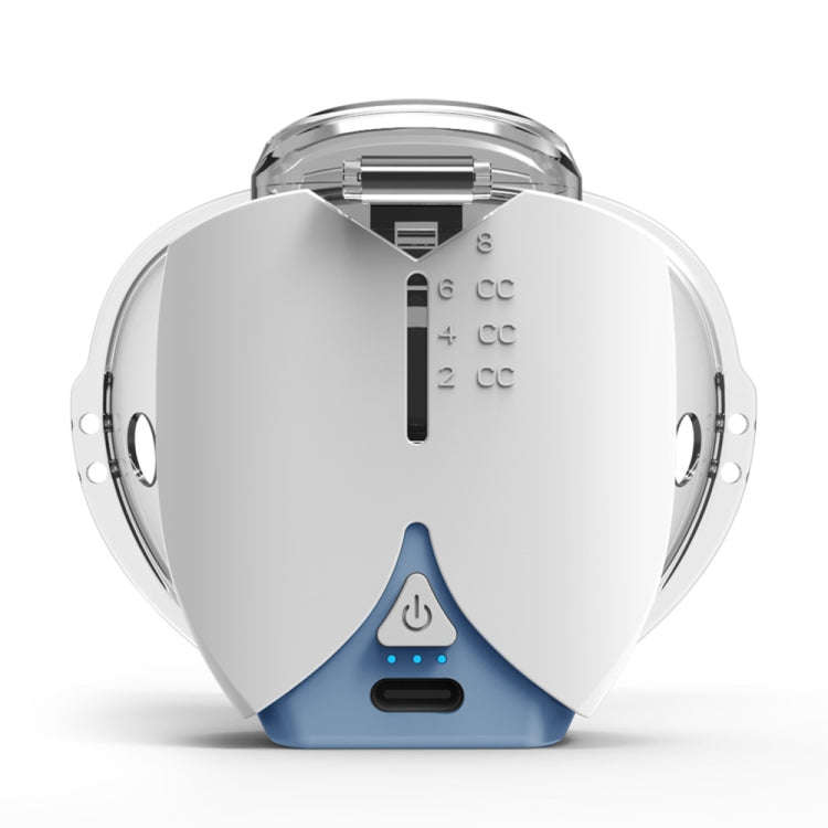 Hands-free Wearable Micro-mesh Nebulizer for Adults and Children ,Style: With EU Plug(Blue White)