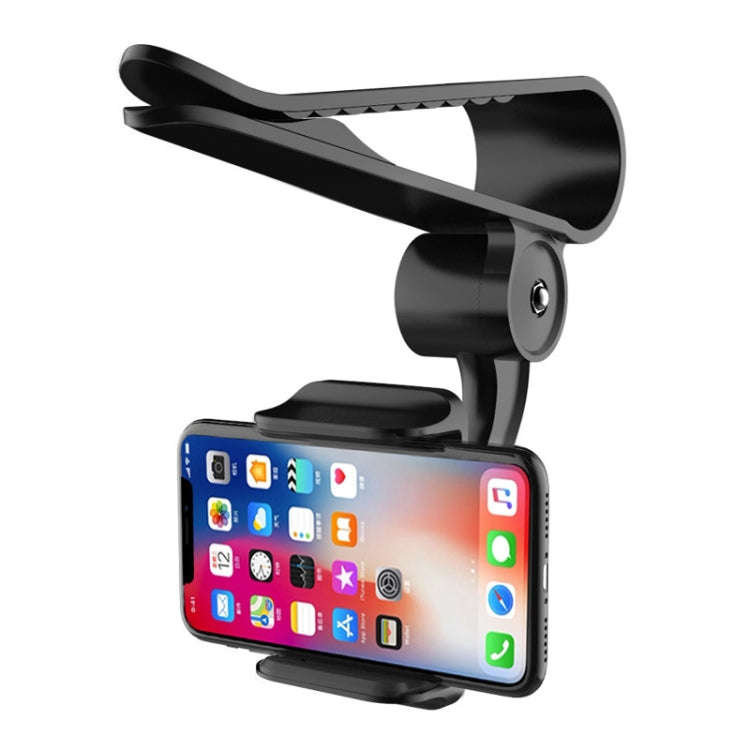 Car Sun Visor Bracket Car Mobile Phone Buckle Holder(Black)