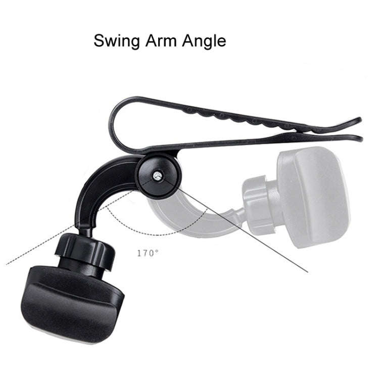Car Sun Visor Bracket Car Mobile Phone Buckle Holder(Black)