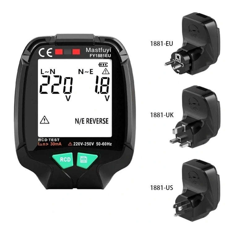 FUYI FY1881 High Precision Power Polarity Phase Socket Tester(UK Plug)