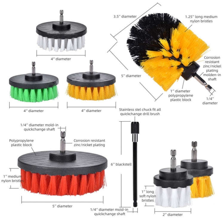 24 PCS / Set  Universal Rod Cleaning Dust Removal Polishing Electric Drilling Brush Set