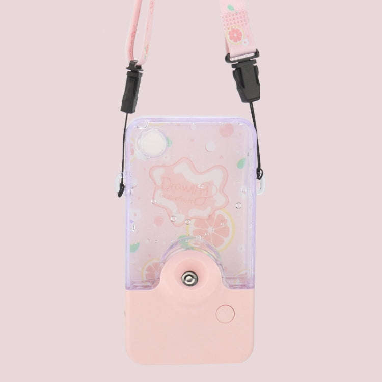 Hanging Neck Spray Hydrating Instrument Summer Fresh Fruit Series Hydrating Instrument(Small Pink)