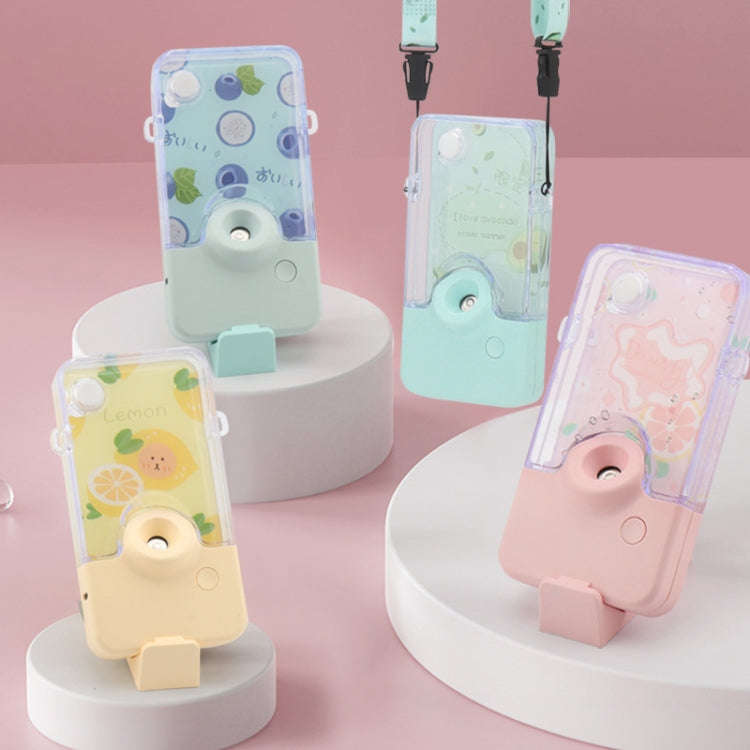 Hanging Neck Spray Hydrating Instrument Summer Fresh Fruit Series Hydrating Instrument(Lemon)