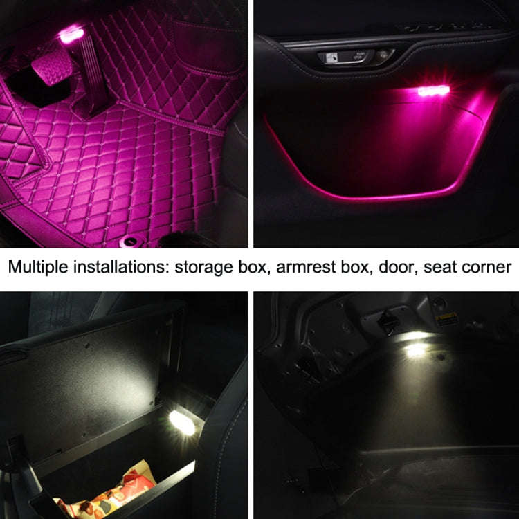 Car Colorful Voice-activated Reading Touch Atmosphere Light, Style: Touch Type (Blue)
