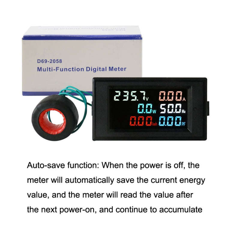 D69-2058 6 in 1 Multifunctional AC Voltage and Current Digital Display Instrument