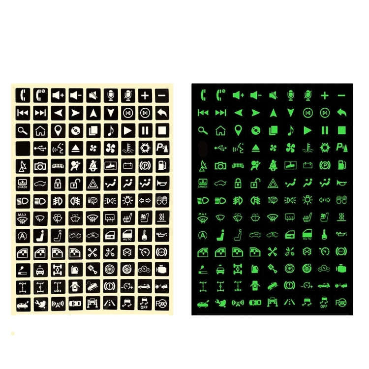 Car Button Luminous Sticker General PET Waterproof Wear-Resistant Car Sticker(Number 2)