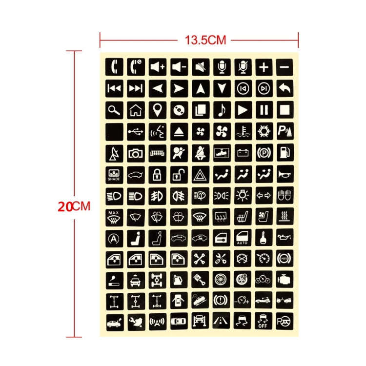 Car Button Luminous Sticker General PET Waterproof Wear-Resistant Car Sticker(Number 2)
