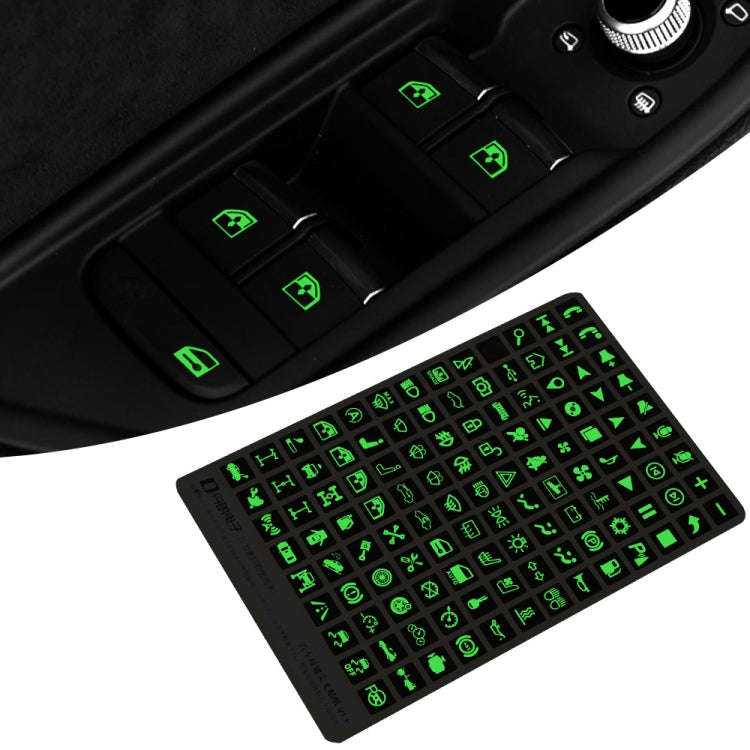Car Button Luminous Sticker General PET Waterproof Wear-Resistant Car Sticker(Number 2)