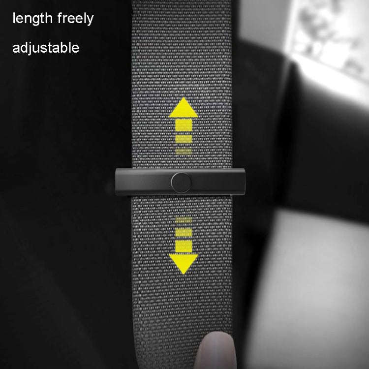 BEN.JACK Car Safety Belt Holder Non-Slip Limiter Slack Adjuster(Deep Gray)