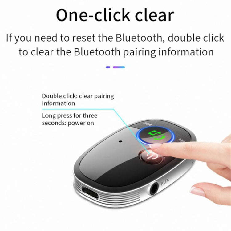 Car Bluetooth Receiver Music Player Wireless Audio Converter(Black)