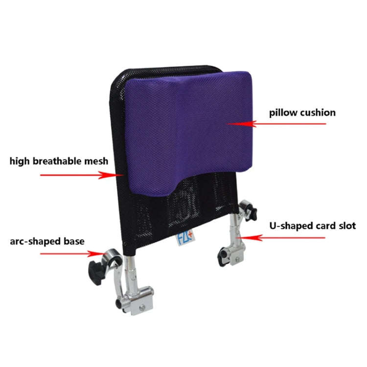 FZK+ Wheelchair Headrest Elderly Care Products(Red)