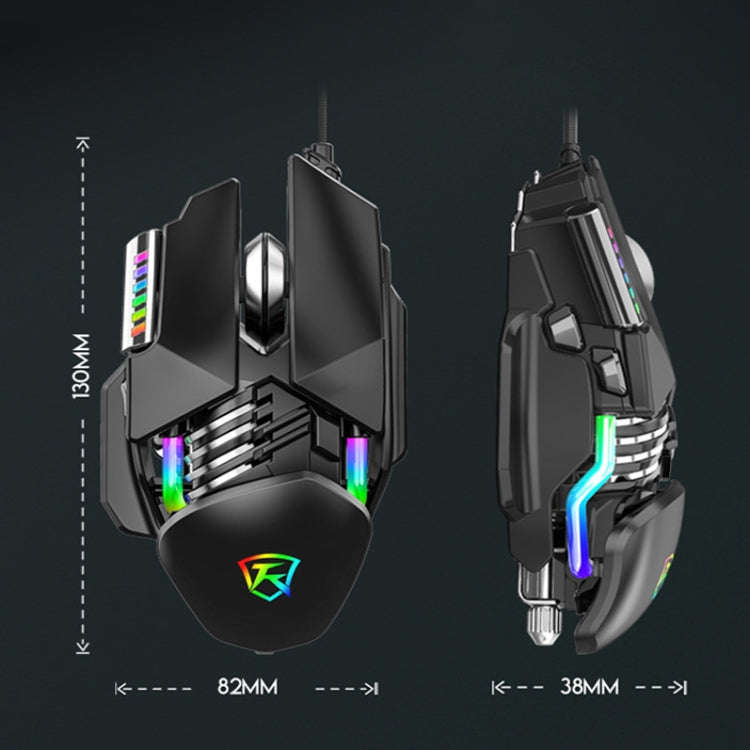 Y-FRUITFUL P3 6 Keys RGB Lighting Adjustable Wired Mouse(White)