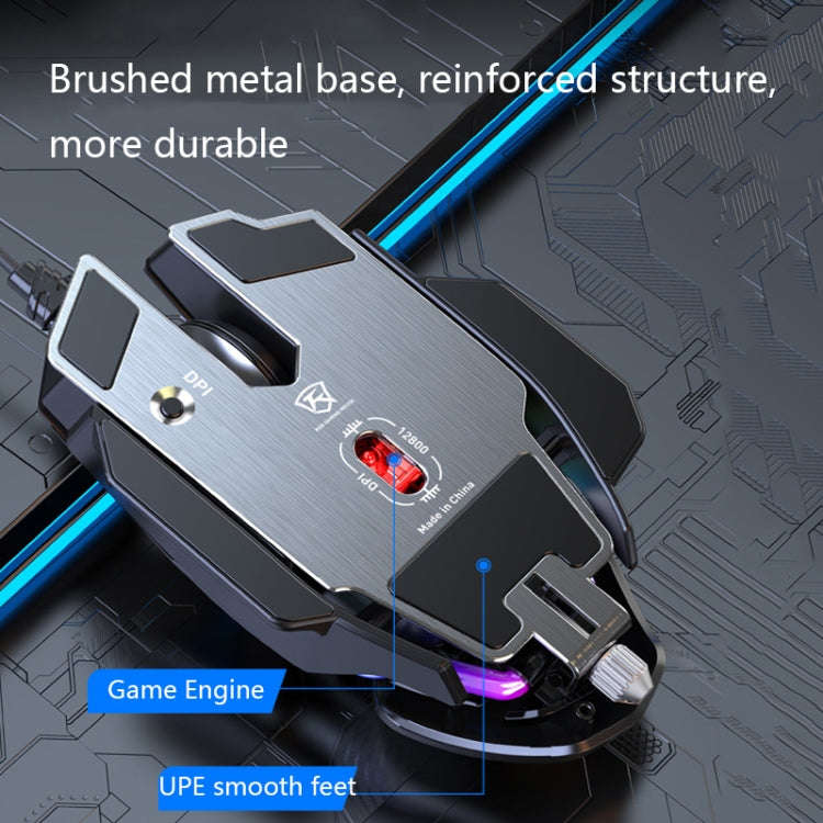 Y-FRUITFUL P3 6 Keys RGB Lighting Adjustable Wired Mouse(White)