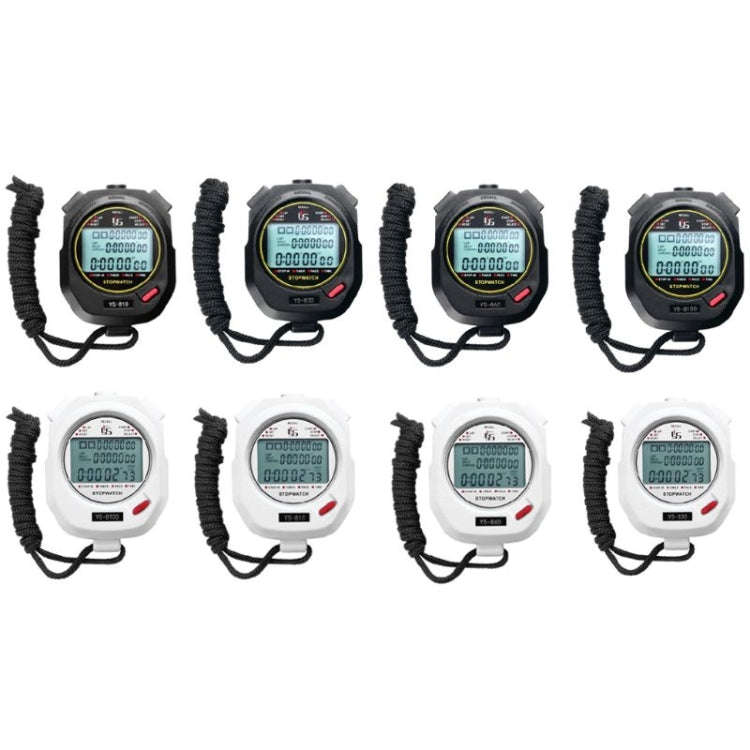 YS Electronic Stopwatch Timer Training Running Watch, Style: YS-810 10 Memories (White)