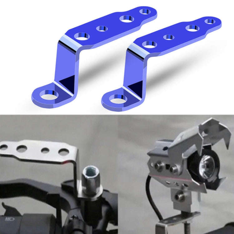2 PCS Multifunction Motorcycle Modification Accessories Rearview Mirror Lamp Bracket(Blue)