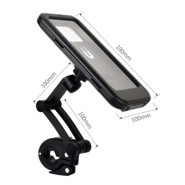Bicycle Mobile Phone Holder Mountain Bike Waterproof Bag(Black)