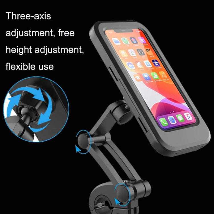 Bicycle Mobile Phone Holder Mountain Bike Waterproof Bag(Black)
