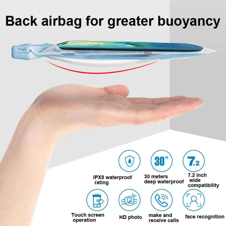 Small Waist Floating Airbag Mobile Phone Waterproof Bag TPU Mobile Phone Waterproof Bag(Green)